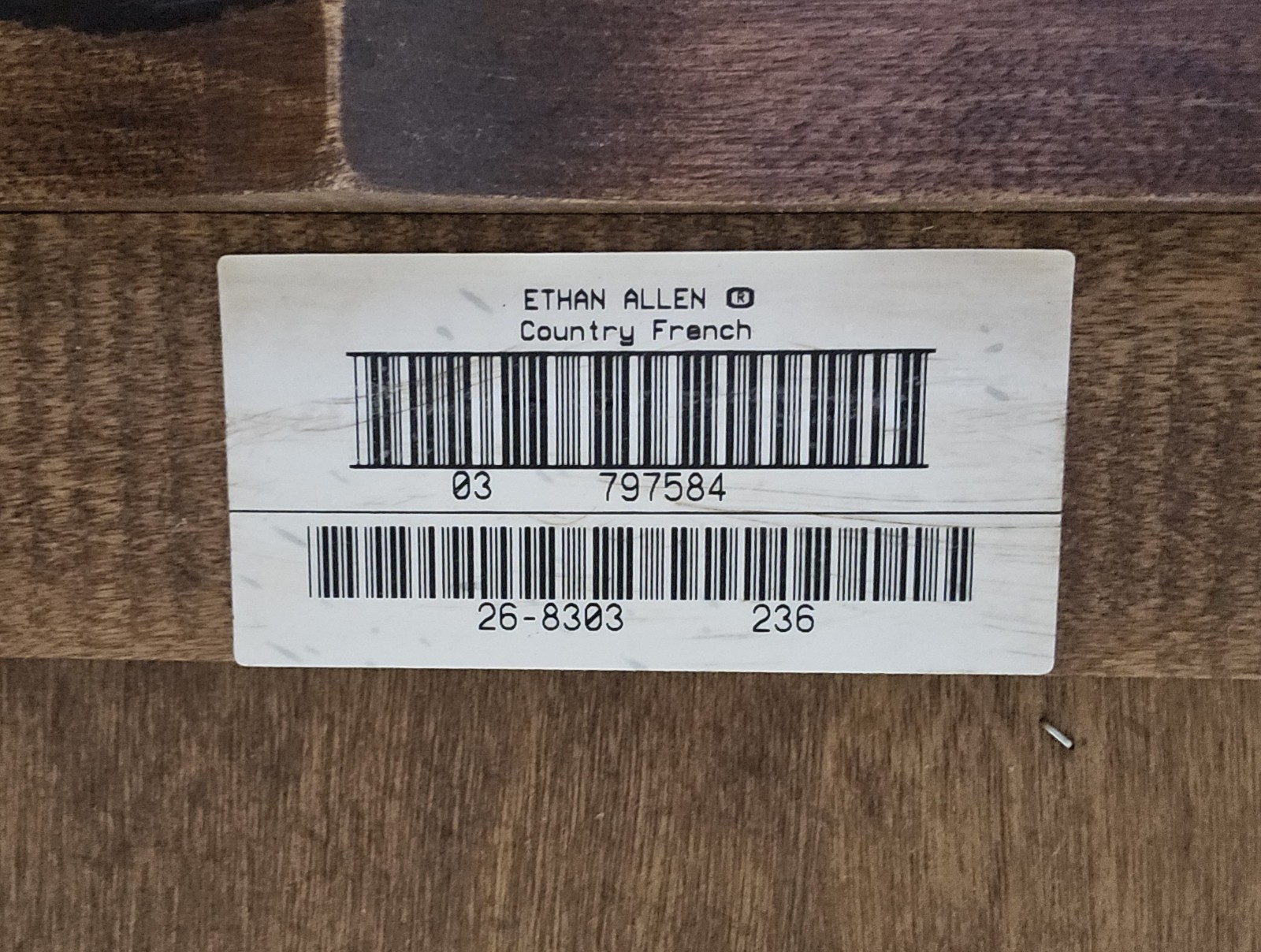 Ethan Allen Country French Lamp Table, Item #26-8303 in #236 Fruitwood Finish A