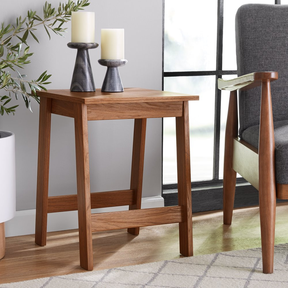 Square Wood Side Table Furniture Home Living Room Decor Couch-Side Necessities
