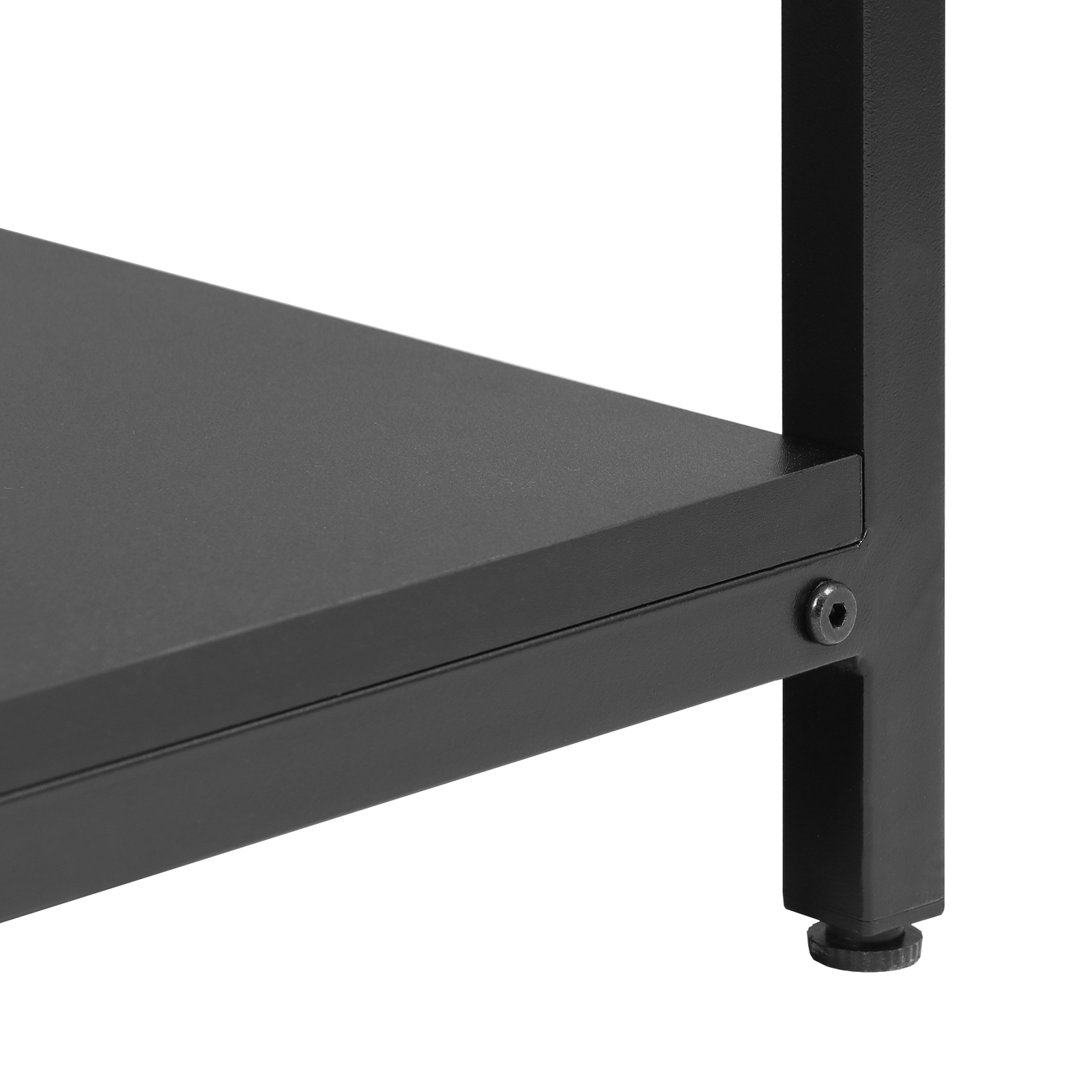 Coffee Table Storage Shelf with Metal Feet Retro Style Living Room Coffee Table