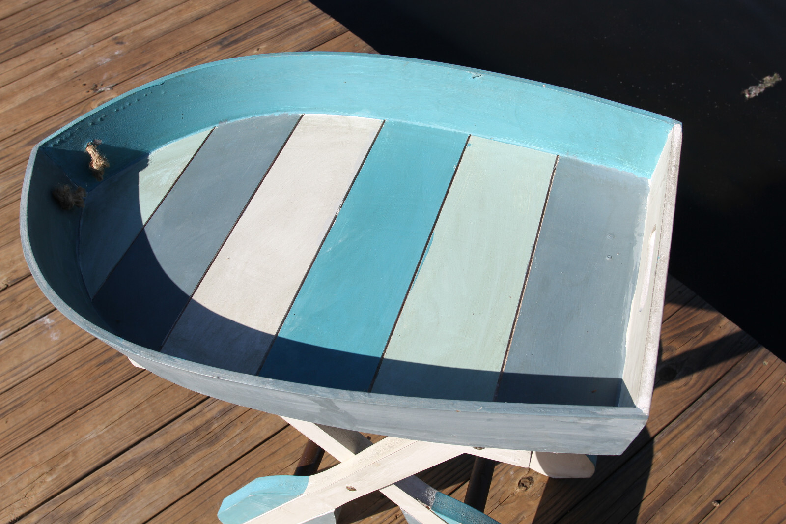 Foldable Boat Shape Side Table For Your Sunroom, Deck Or Patio,all occasion gift