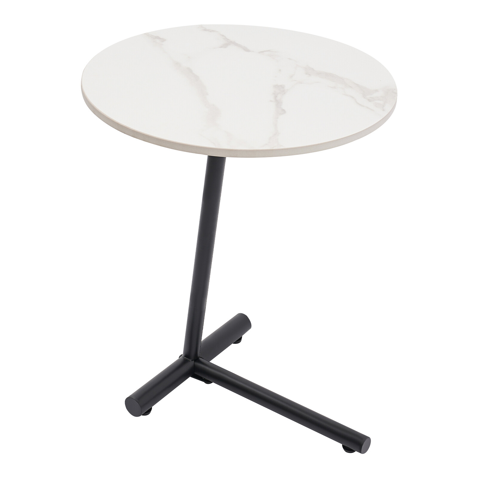 Round Side Table, Modern Side Table White For Living Room, Bedroom 33.07 lbs New