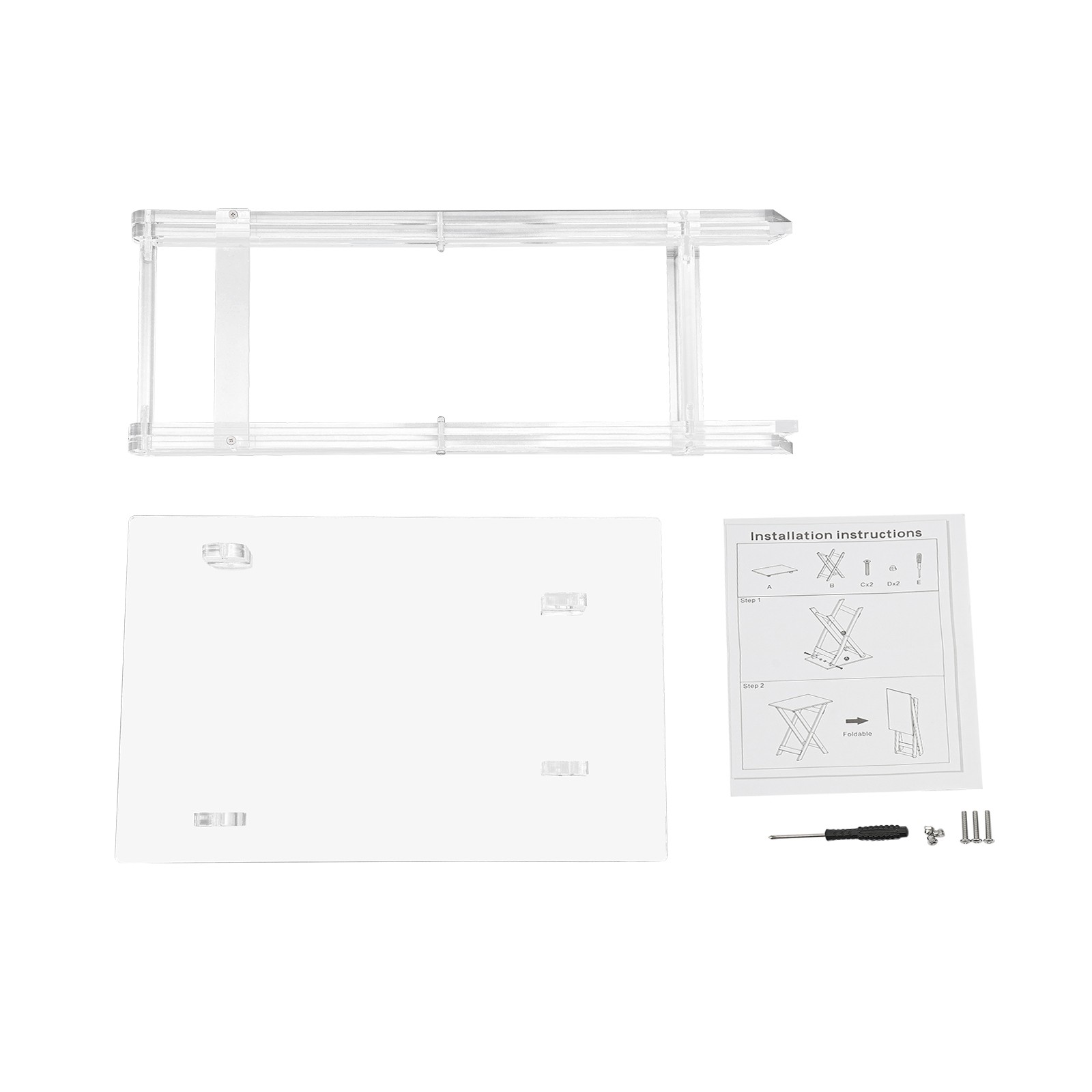 Foldable TV Dinner Table, Folding Bed Desk 19.29*14.57*5.51in Space Saving