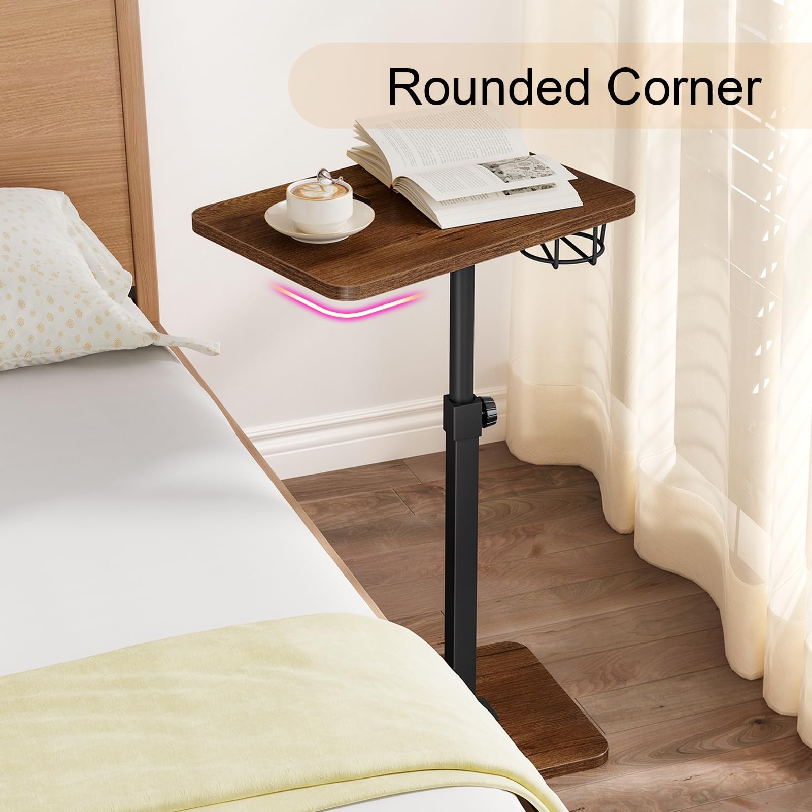 TV Tray Table 360° Swivel Height Adjustable TV Trays for Eating on CouchSofa …