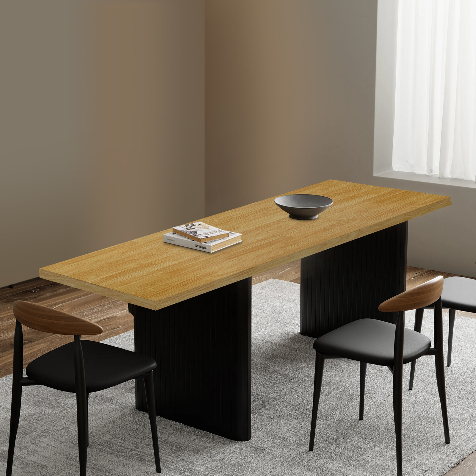 70in Tabletop Rectangular Countertop Plywood Countertop Wood Color for kitchens