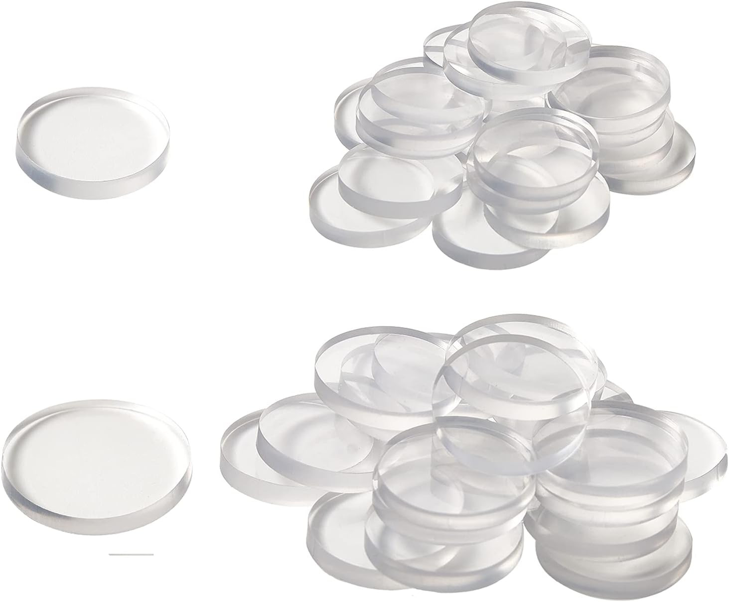 40Pcs 3Mm Thickness Clear Glass Table Top Bumper Non-Adhesive, Glass Table Top S