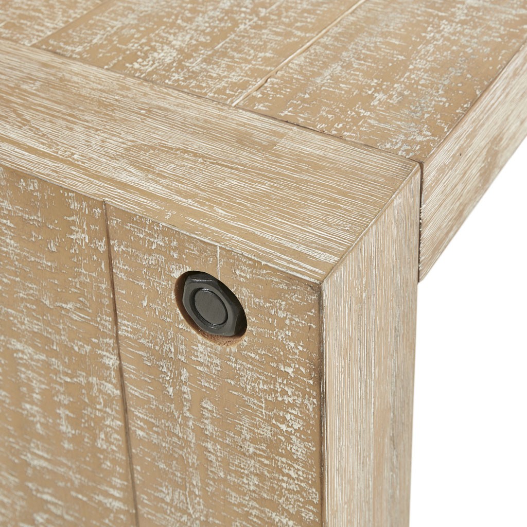 Modern solid wood multi-functional control console table – Natural color