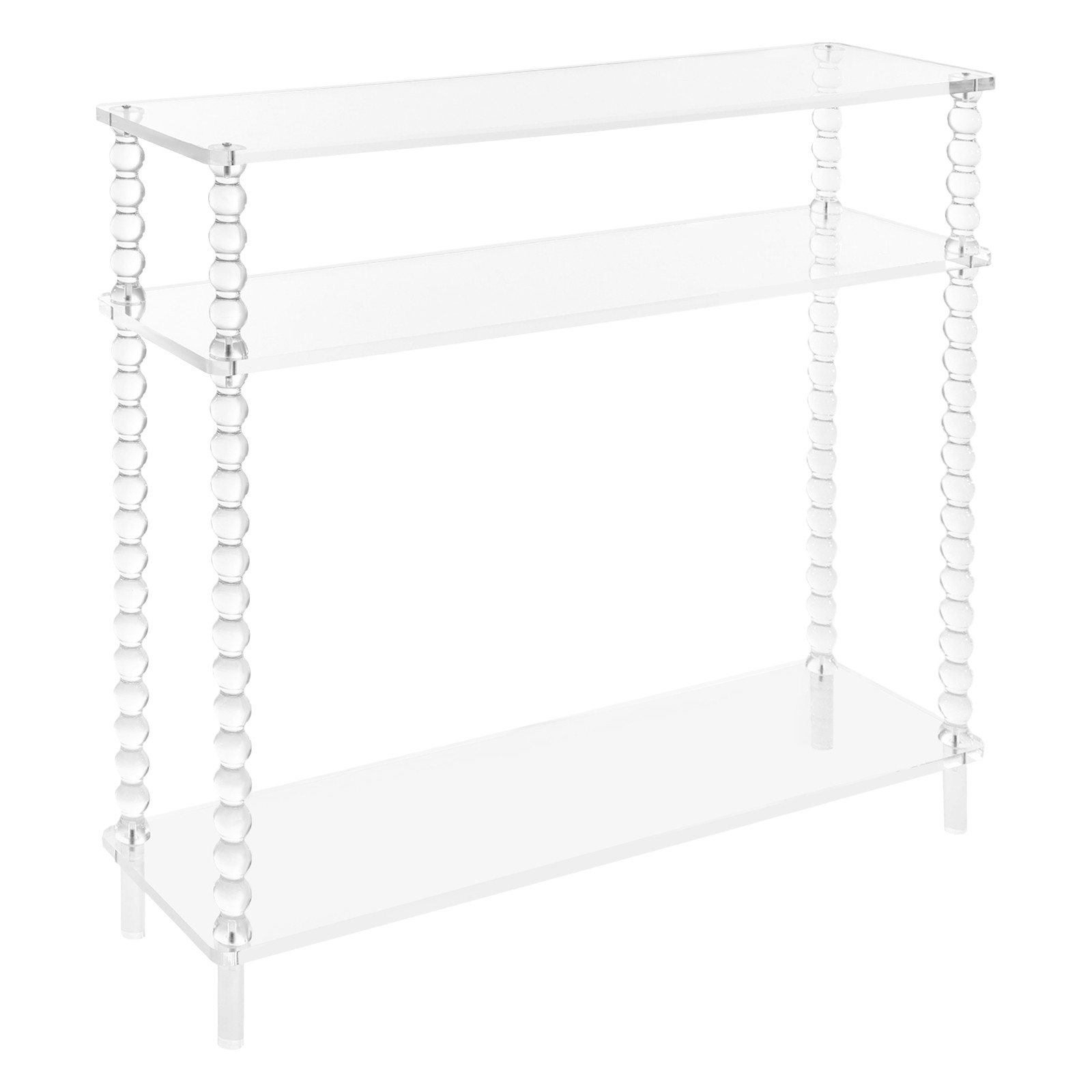 3 Tiers Entryway Table, Free Standing Acrylic Console Table, Modern Sofa Table