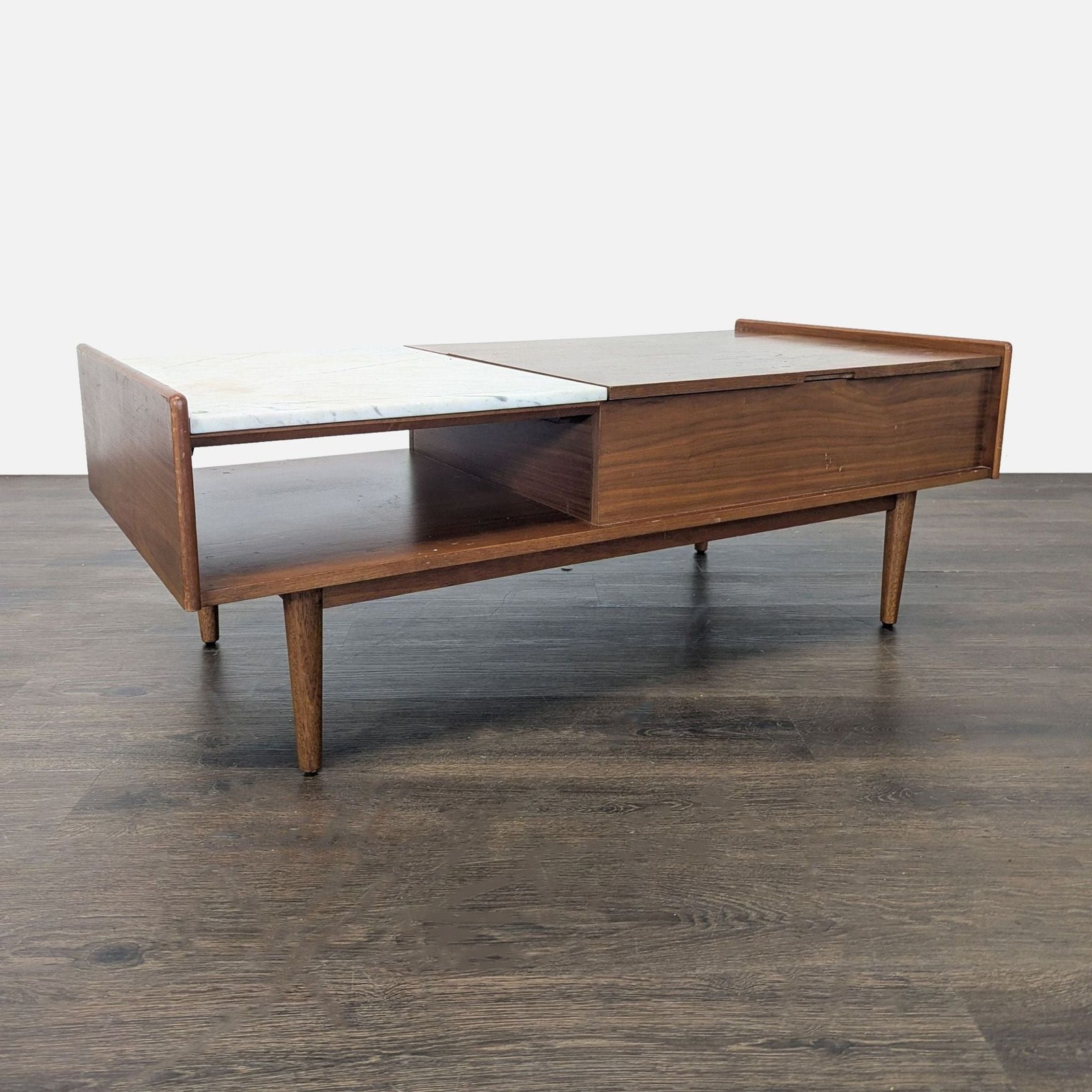 West Elm Marble & Wood Pop-UP Coffee Table