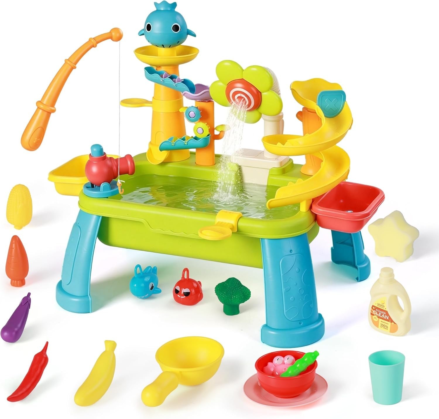 Toddler Sand Water Table with Electric Pump Play Set for Kids Ages 1 3 with