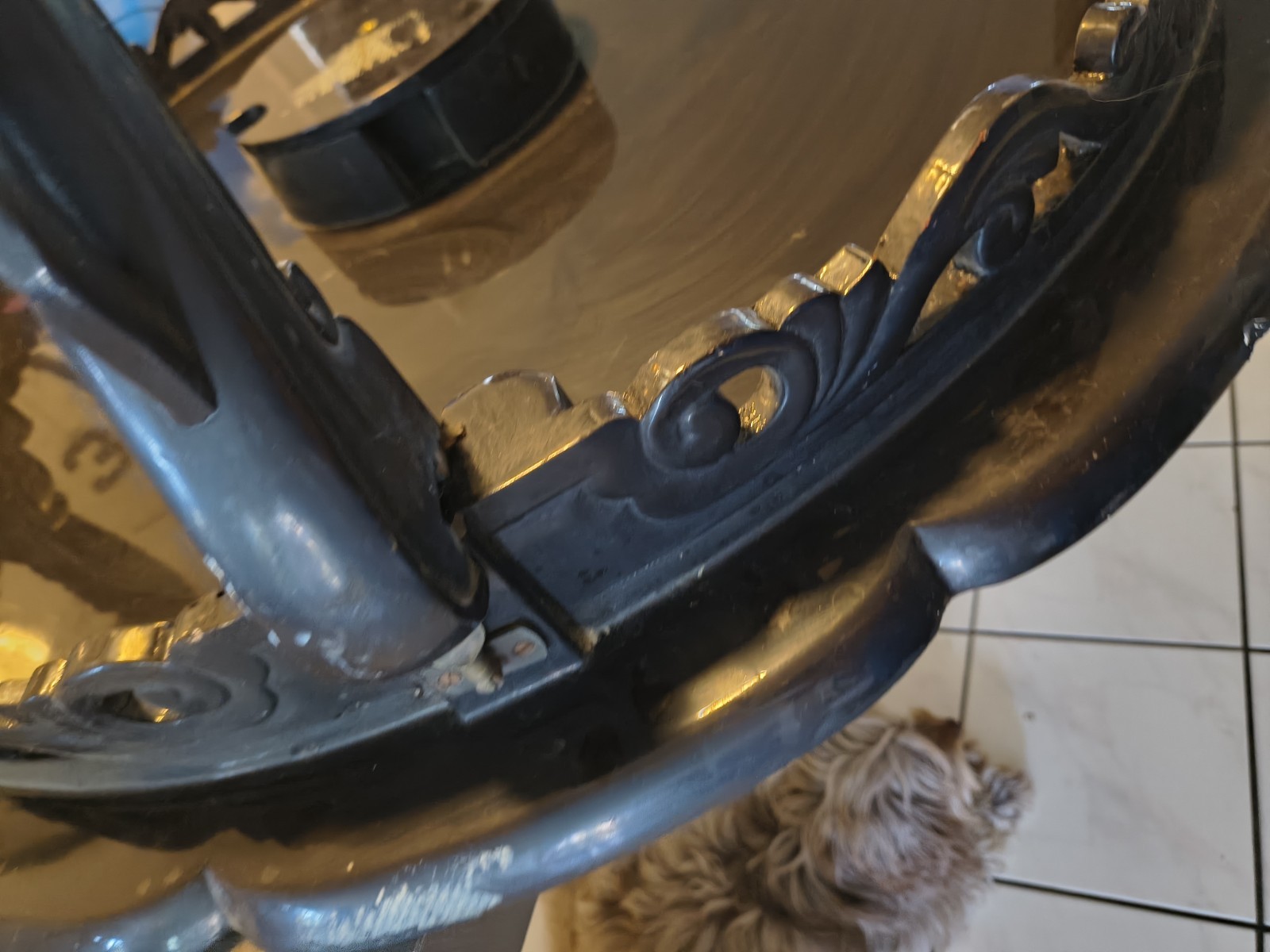 pearl inlay Korean foldable tea table with original mechanics