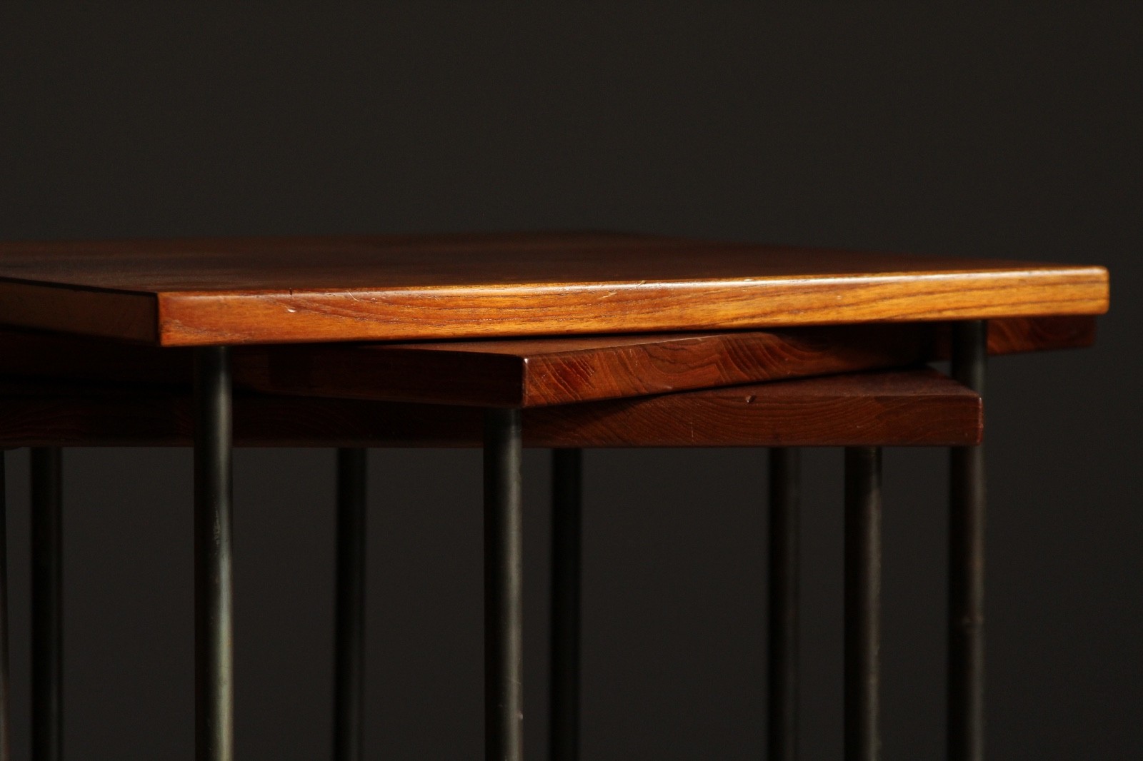 Peter Hvidt and Orla Molgaard Teak Stacking Tables, 1960s