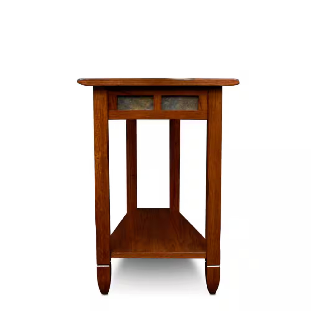 17 In. W X 23.5 In. D Rustic Wood with Rustic Slate Highlights Wedge Shaped Wood