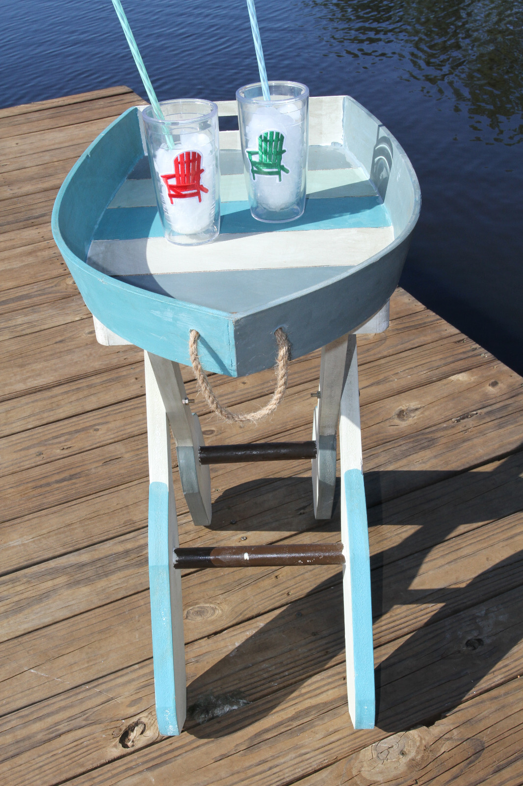 Foldable Boat Shape Side Table For Your Sunroom, Deck Or Patio,all occasion gift