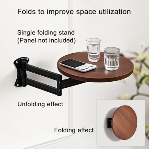 Floating Nightstand Rotatable Brackets,Small Round Side Medium-15.7 in-1pcs