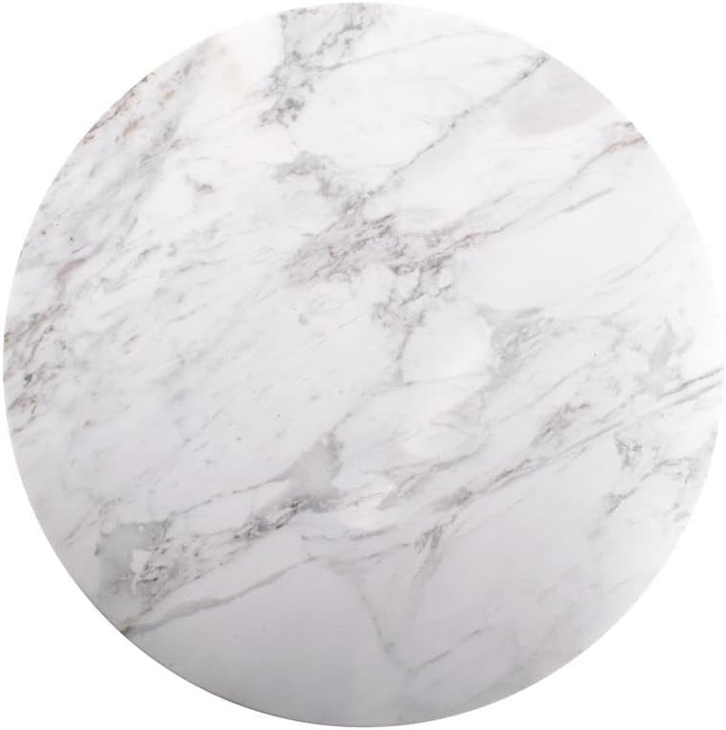 Tobin Round White Drink Table – Stylish Accent for Any Room