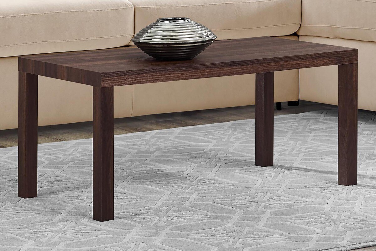 Home Coffee Table Dorm Rooms Apartments Storage Tables Simple Sturdy PVC Walnut