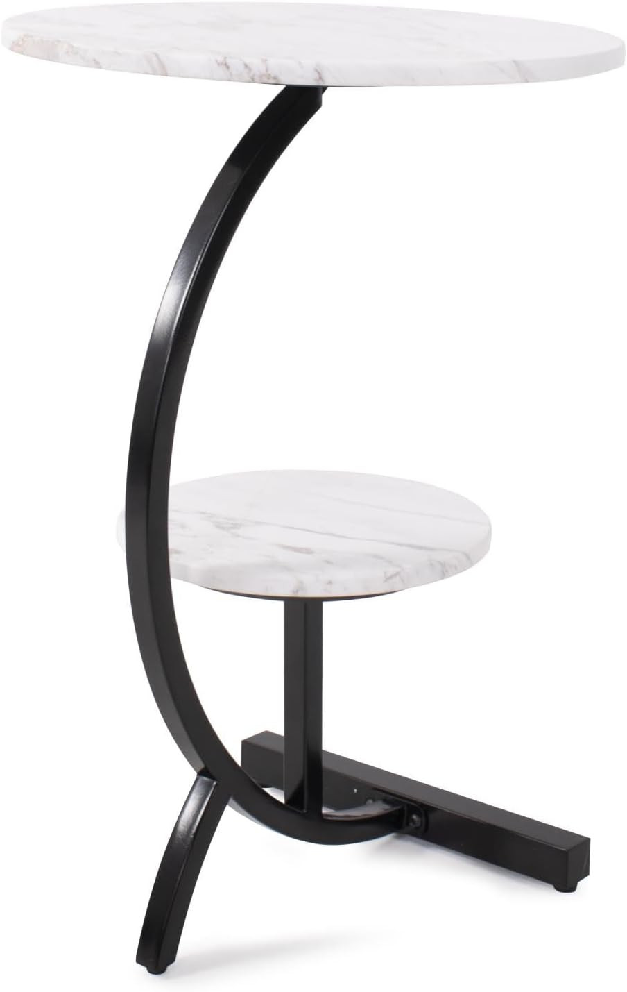 Tobin Round White Drink Table – Stylish Accent for Any Room