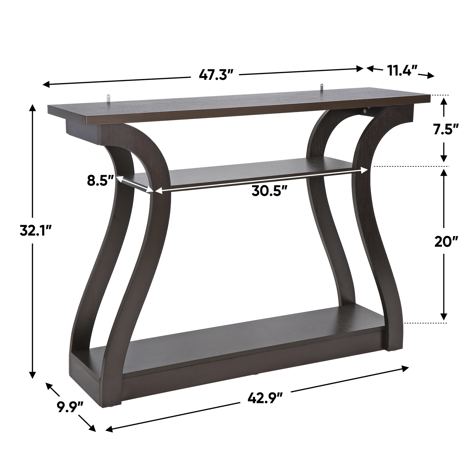 Hallway Console Table Entry Entryway Side Sofa Accent Table Drawer Wood Hot 47″