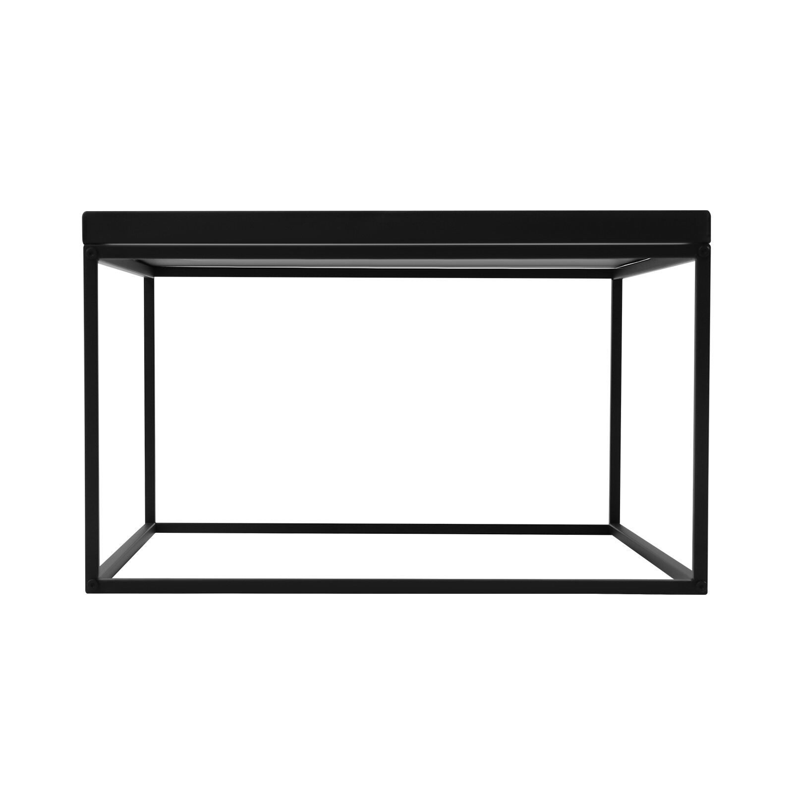 59cm Metal Square Coffee Table End Table/Side Table For Office Home Matt Black