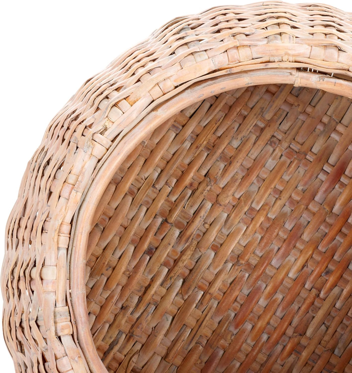 Klarysa Natural White Wash Wood & Rattan Stylish Storage Coffee Table