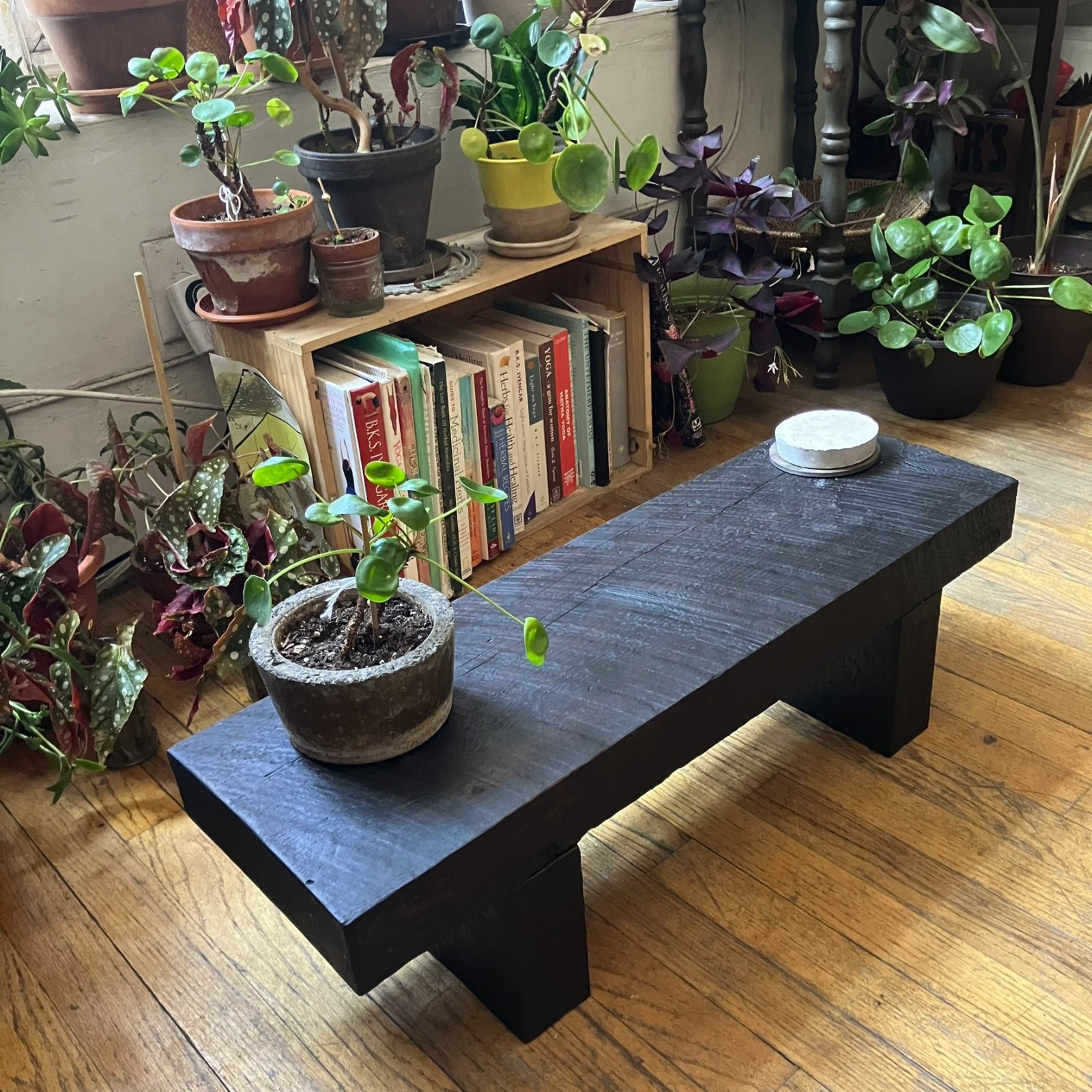 Shou Sugi Ban Reclaimed Wood Low Coffee Table – Tea Table -Meditation table