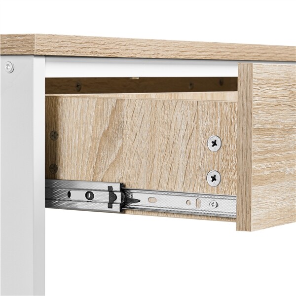 Wooden Console Table with Drawer for Entryway Sofa Table Living Room Light Oak