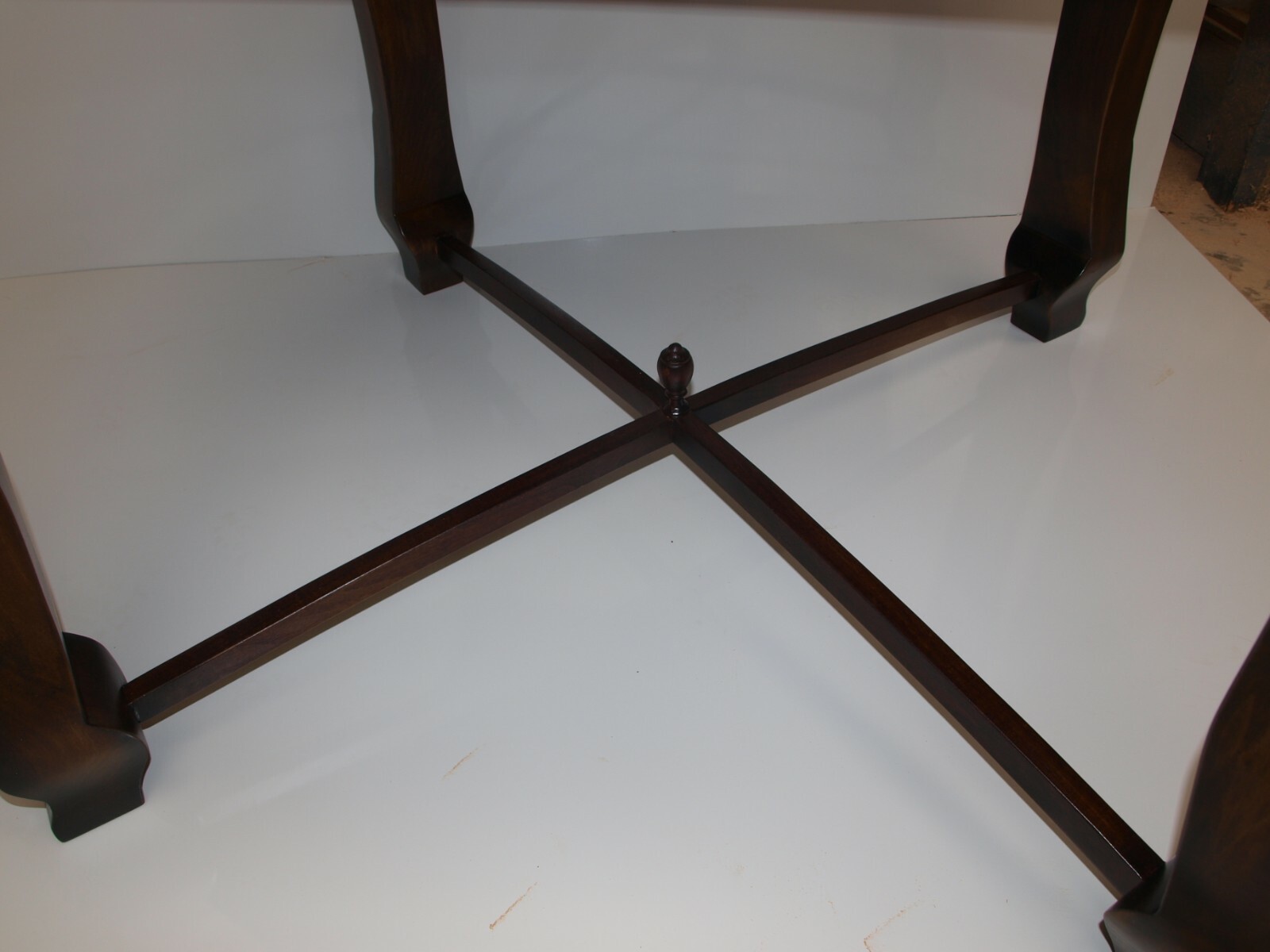  Handmade Walnut Spirit Table with Hand Carved Skull Motif Legs