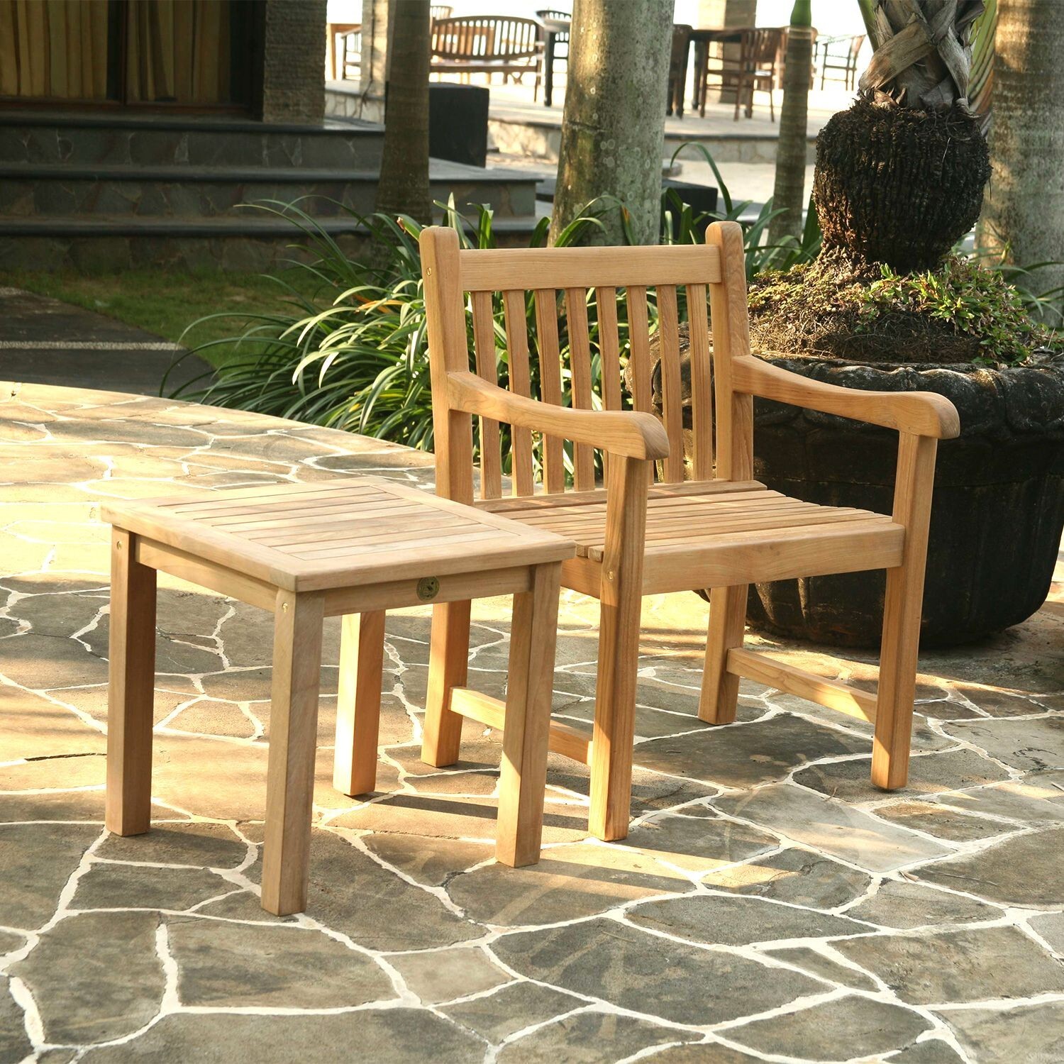 TWO-PACK- Teak Side Table -A Grade Wood- 20″X20X20″ each -SHIPPING INCLUDED