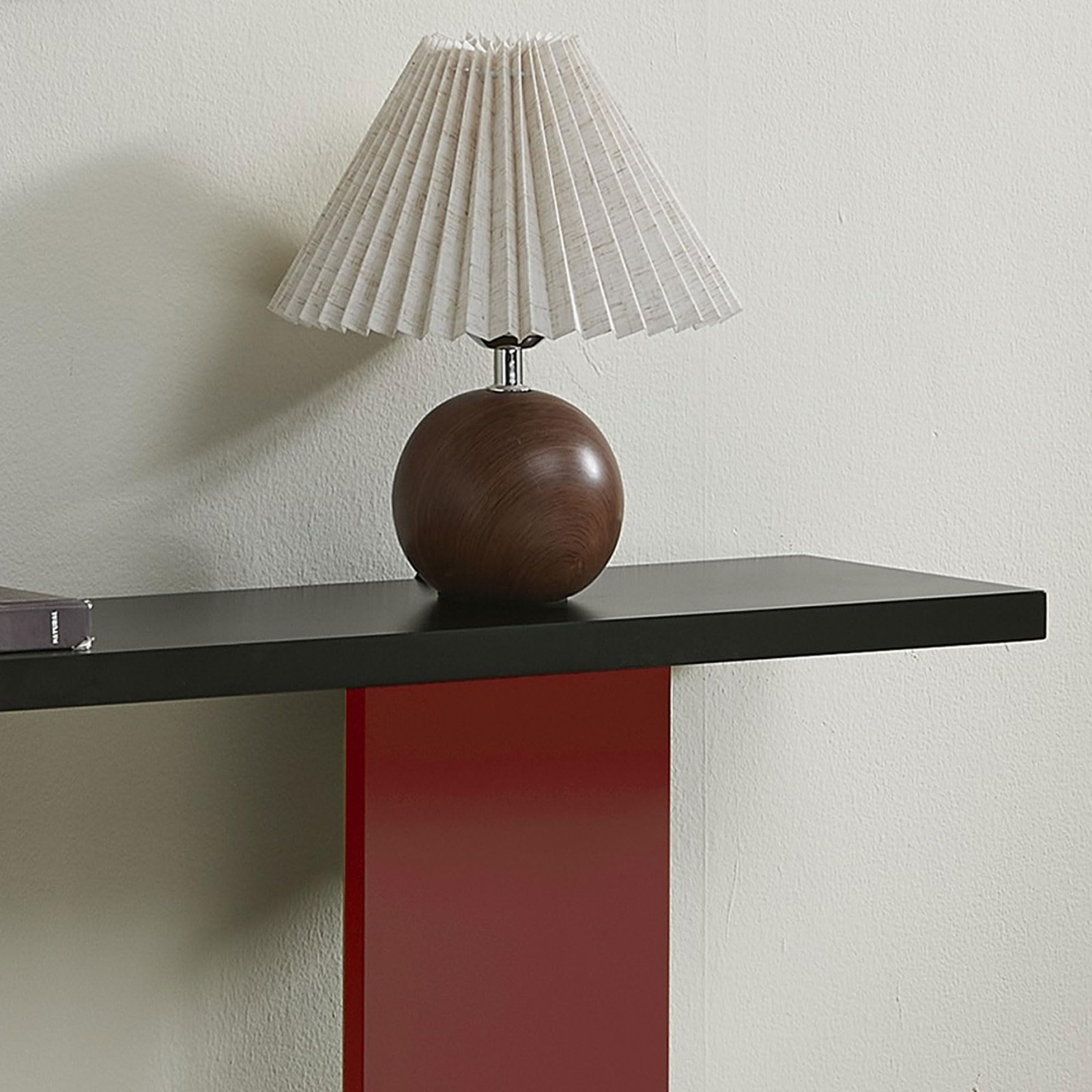 Kings Brand Furniture – Console Table Sofa Table with Storage Shelf, Black Red