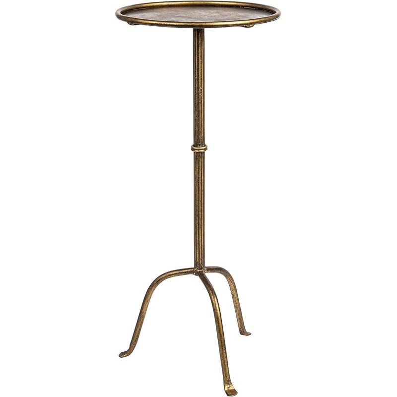 Art Deco Martini Table Metal Side Table Stylish Footed Accent Home Decor New