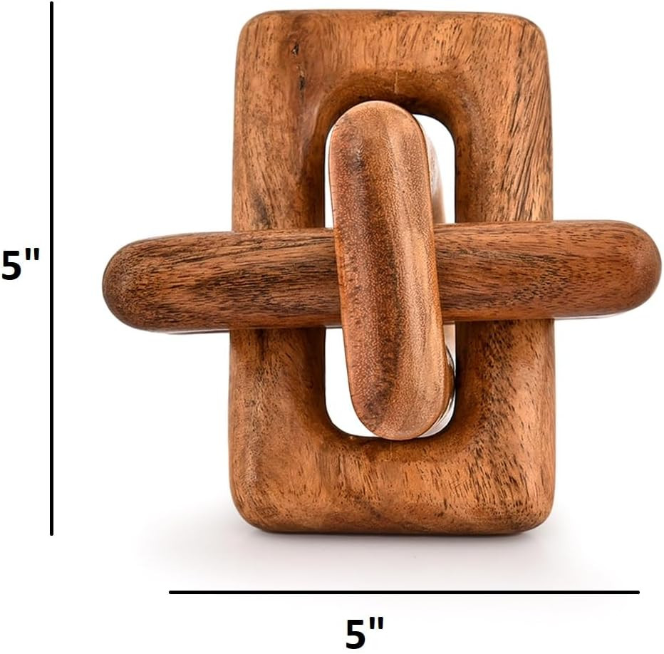 Coffee Tables 3 Link Wooden Knot Decorative Living Room Decor Unique Appearance