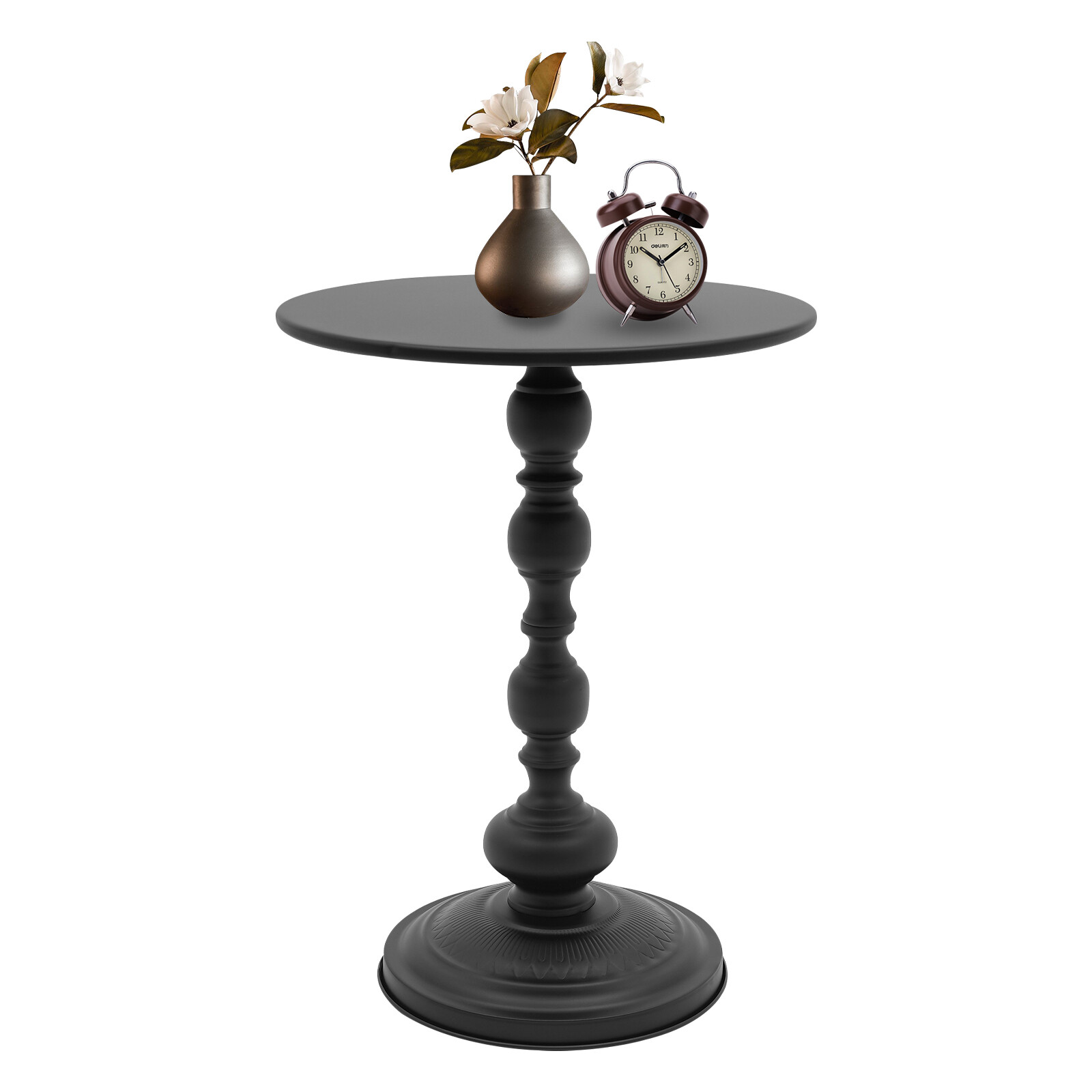 Retro Round Side Table Carbon Steel Sofa End Table Living Room Bar Coffee Table