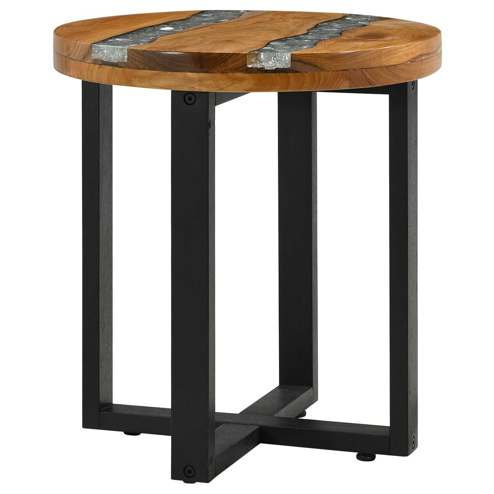 Coffee Table Brown 15.75 x 15.75 x 17.72 in Solid Teak Wood vidaXL
