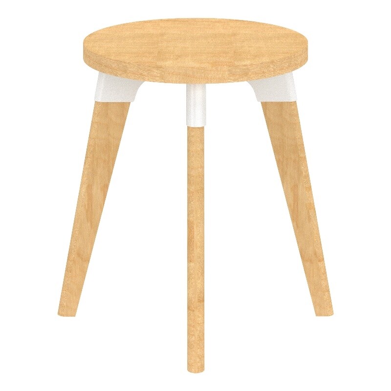 Safco Resi 17″W x 17″D Modern Wood End Table in Natural Finish