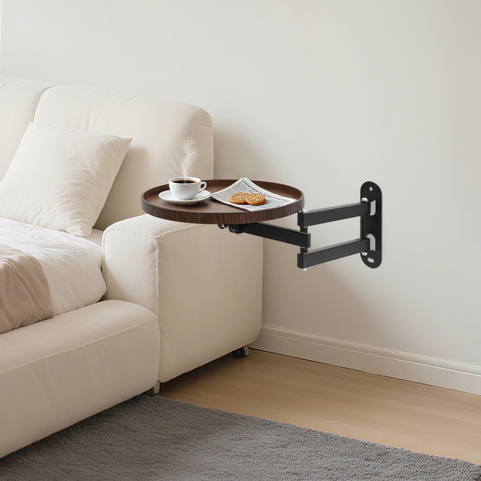 Wall Mount Folding Table Wood Retractable Desk Coffee Table Bedroom Living Room