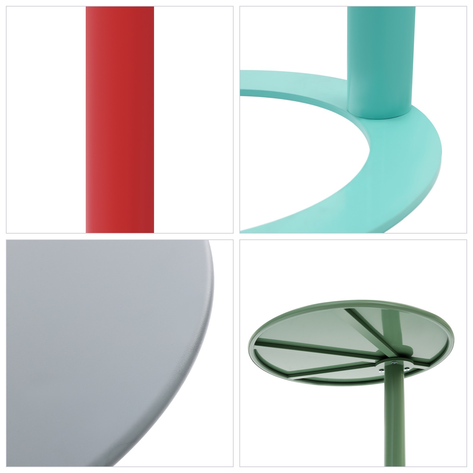 C-Shaped Round Side Table, C-Shaped Coffee Table, C-Shaped Side Table With O-Sha