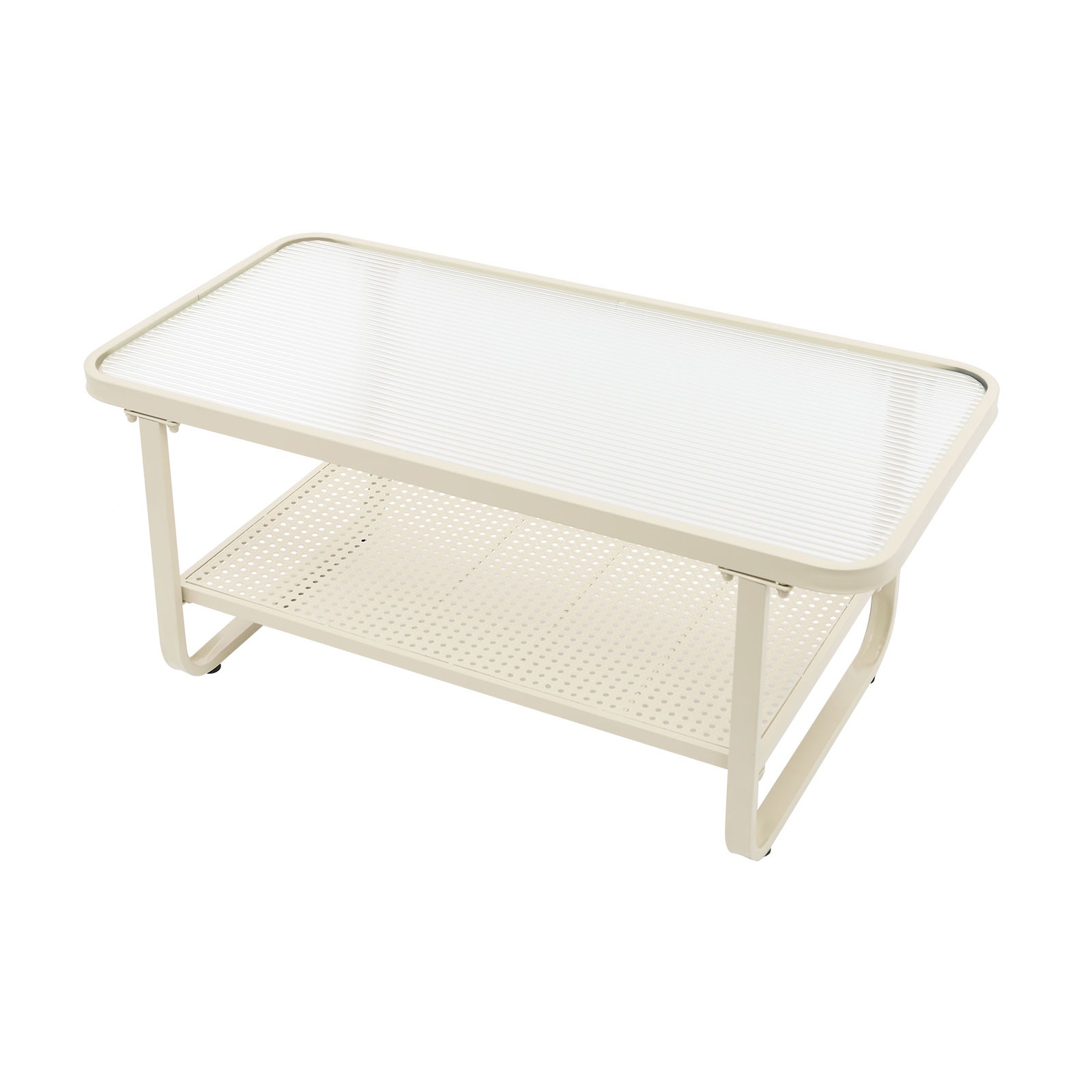100*50*42cm Coffee Table Living Room Storage Coffee Table 2-Tier Coffee Table
