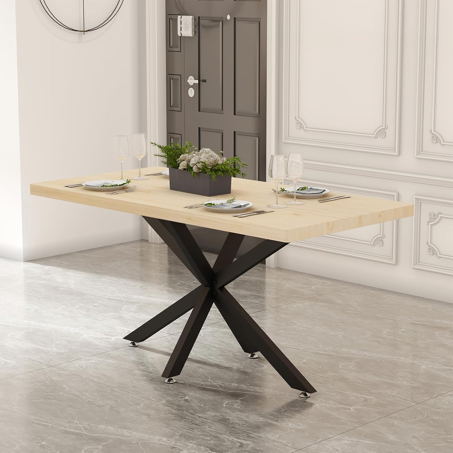 30 Inch Modern Table Base Metal Dinning Table Legs with Suction Cups, Heavy Duty