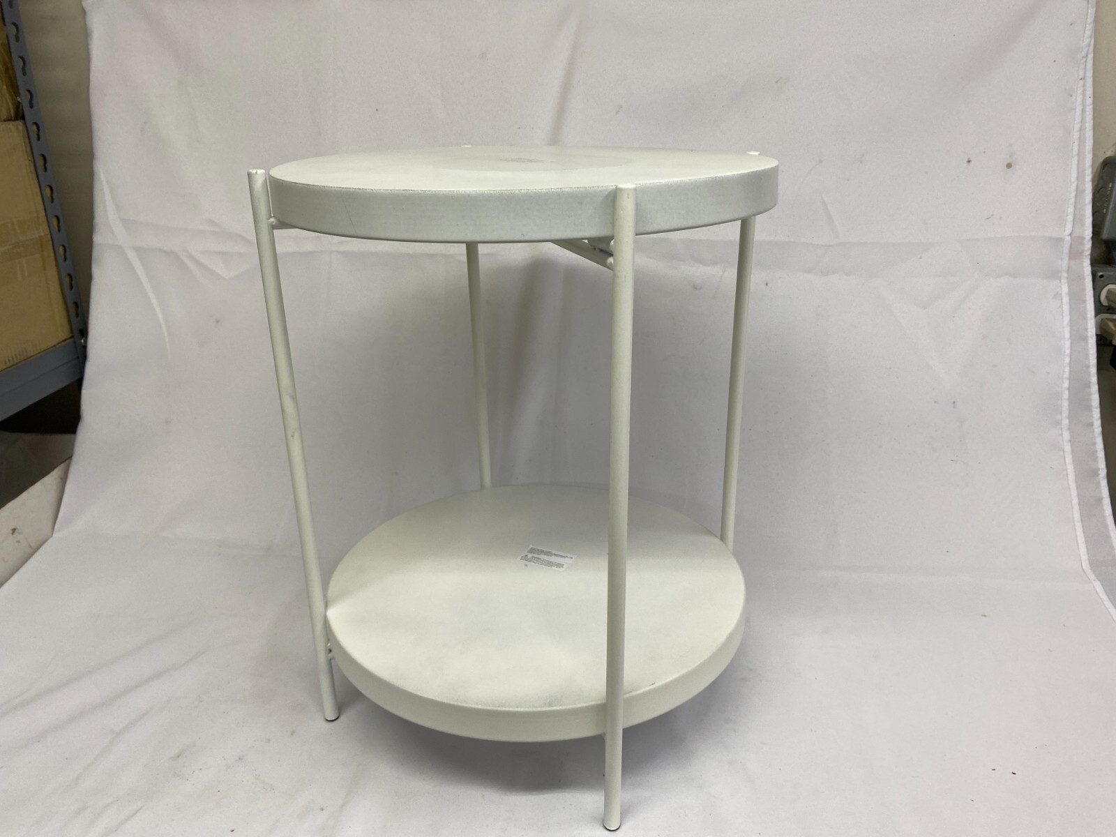 TZAMLI Small Round Coffee Side Table (15.75 x 15.75 x 20 in)