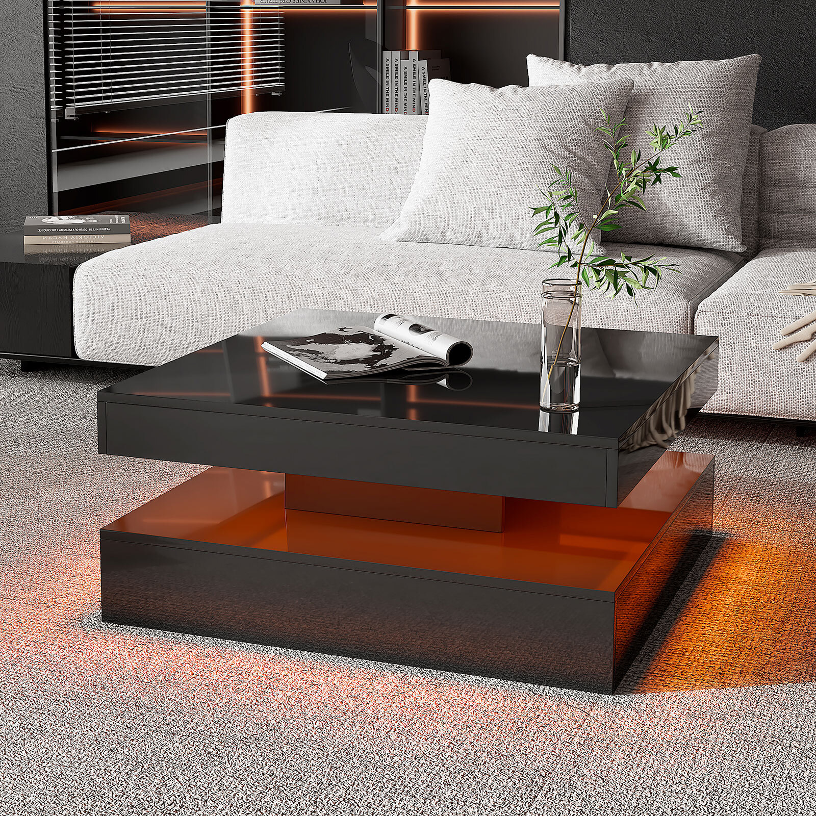 Modern LED lighting coffee table LED living room coffee table coffee table coffe
