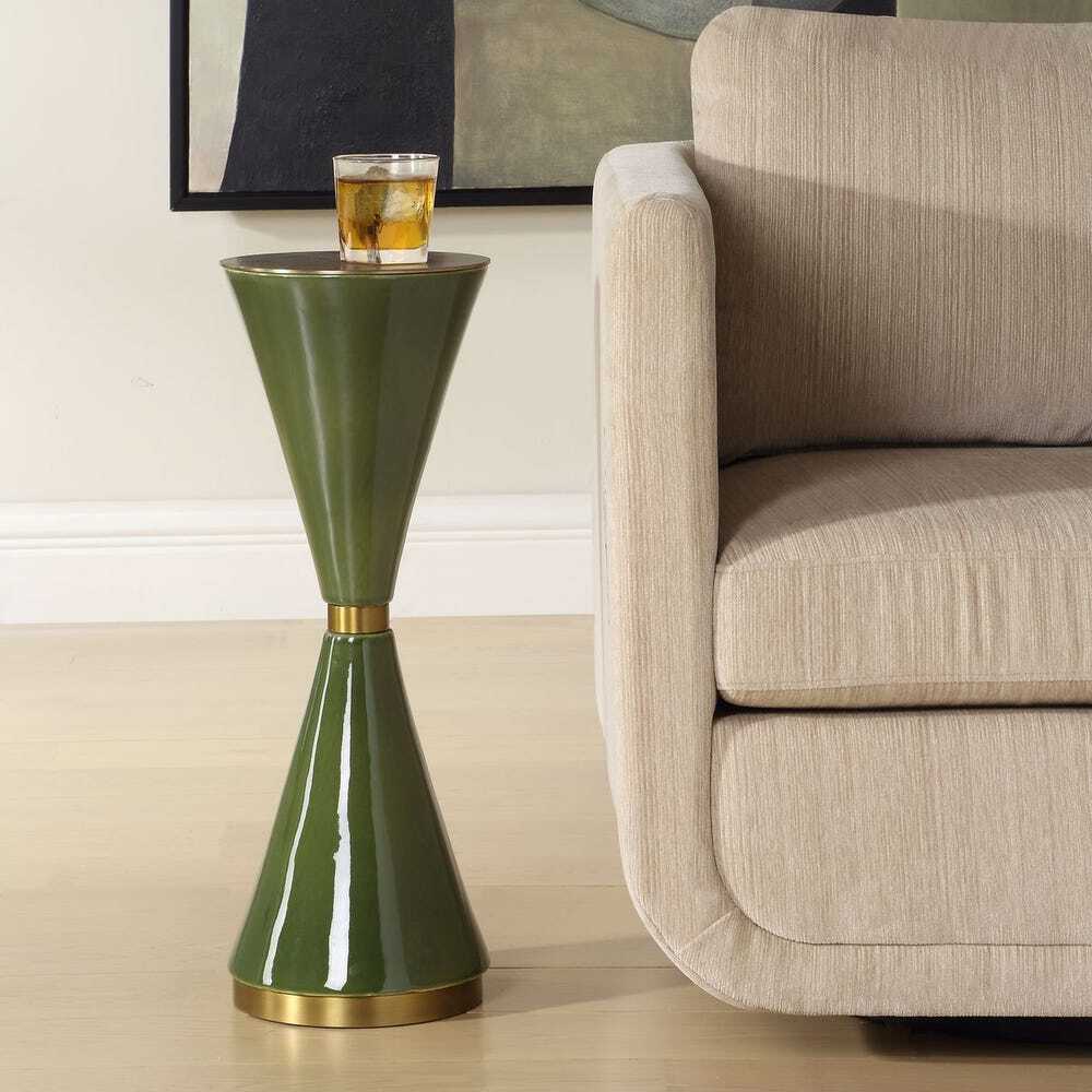 New Jade Green Ronde Drink Table Table Uttermost 50247