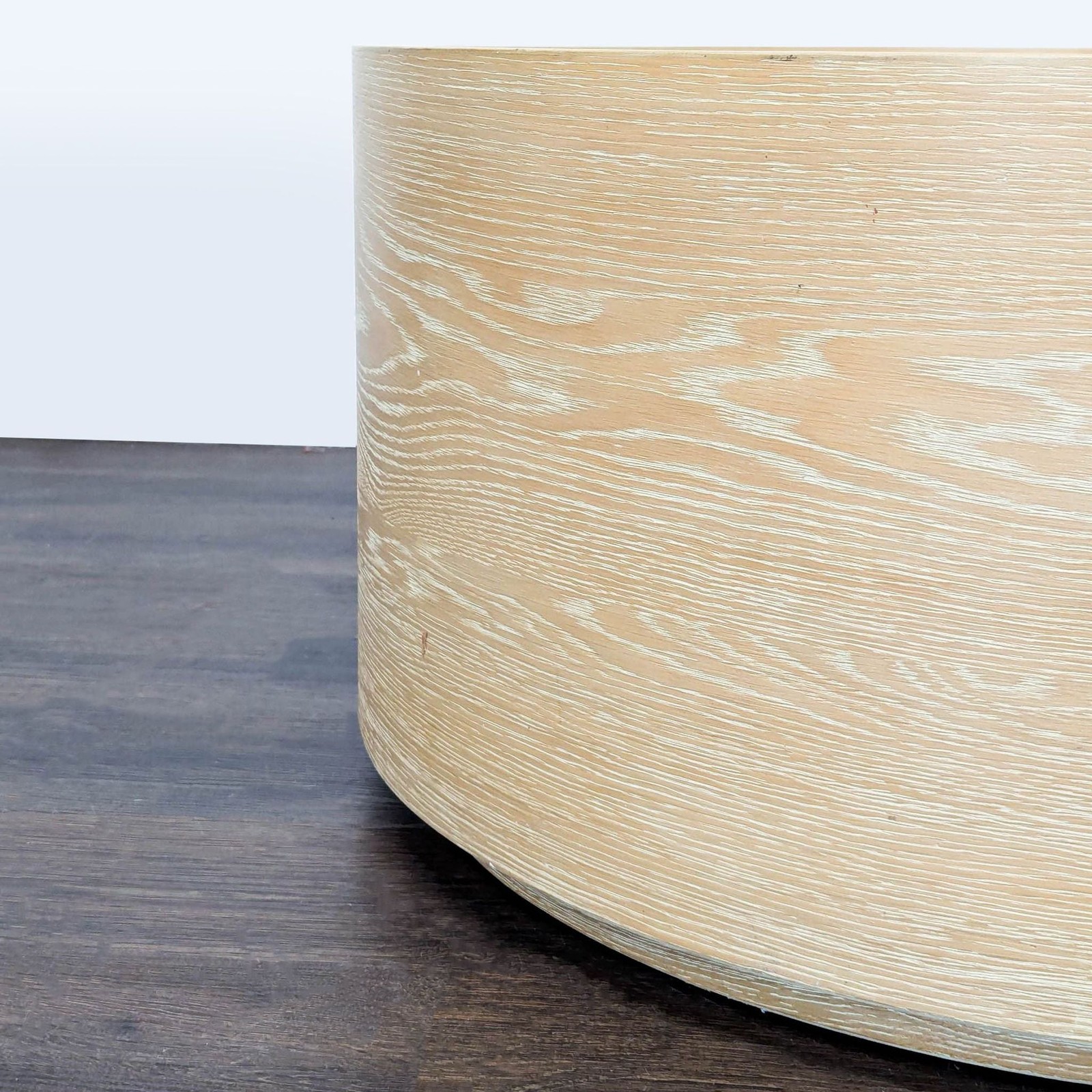 West Elm Volume Round Storage Drum Coffee Table