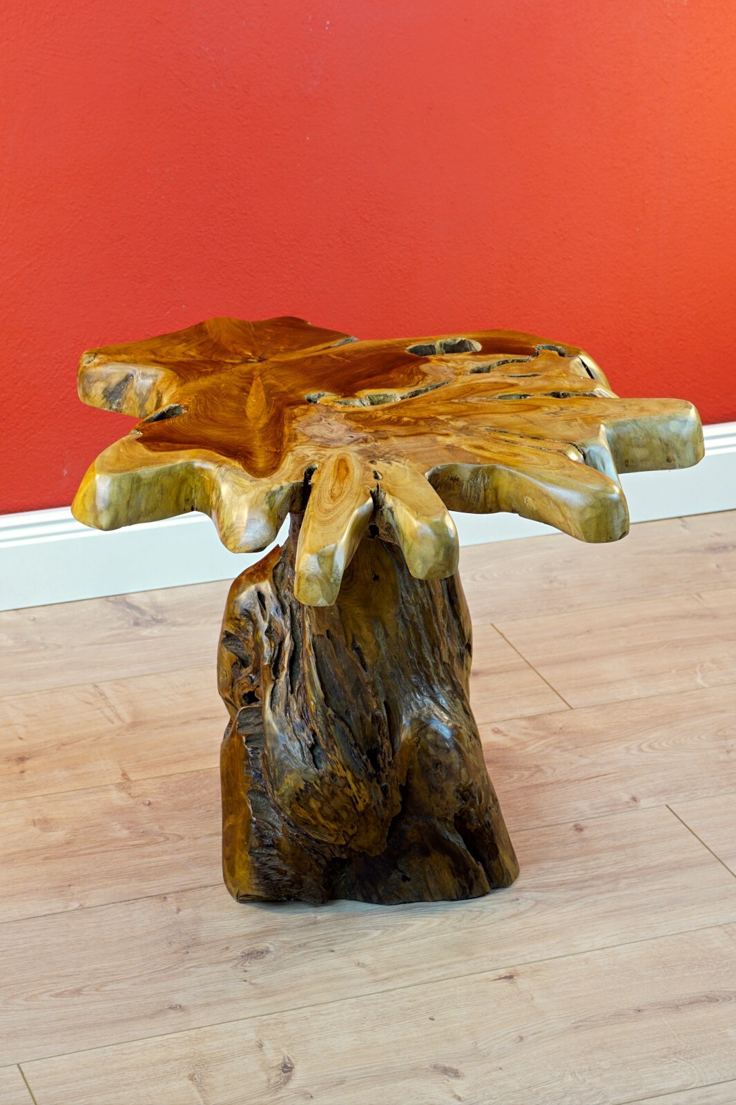 Kinaree ALOR SETAR Teak Live Edge Coffee Table Solid Wood Root Foot New