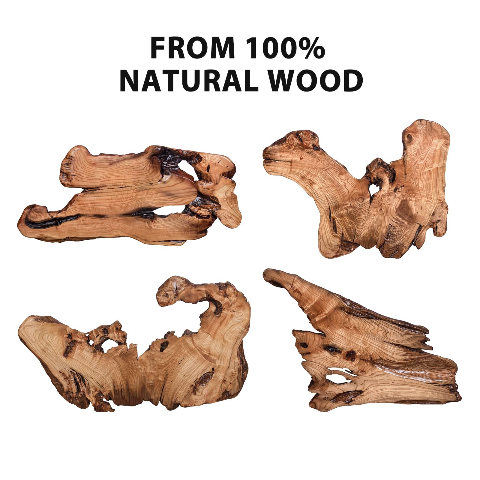Handcrafted Edge Coffee Table | Natural Wood with Unique Organic Shape | Meta…