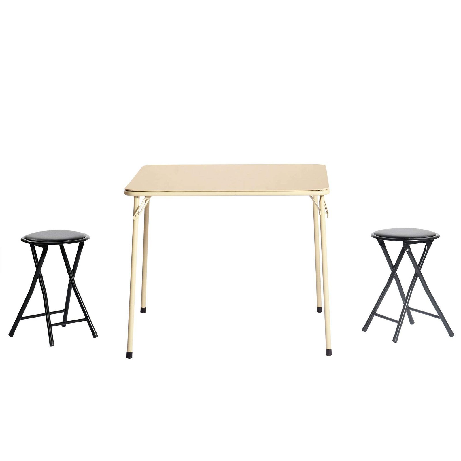 Homy Casa FERN Folding Square Card Table, 31.5″ x 31.5″, Easy-Clean PVC Top with