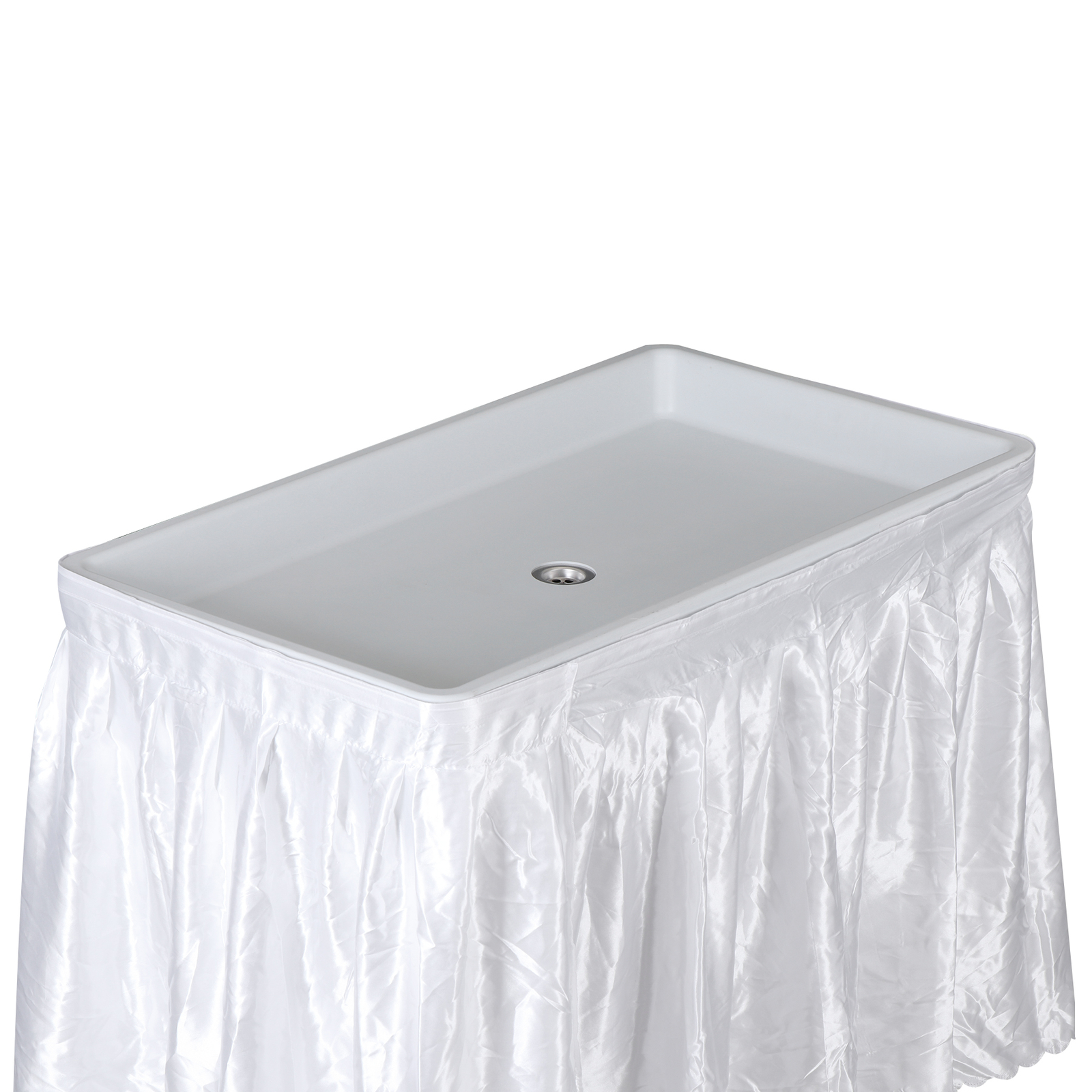 Ice Cooler Table Foldable Outdoor Party Camping Table with Detachable Skirt