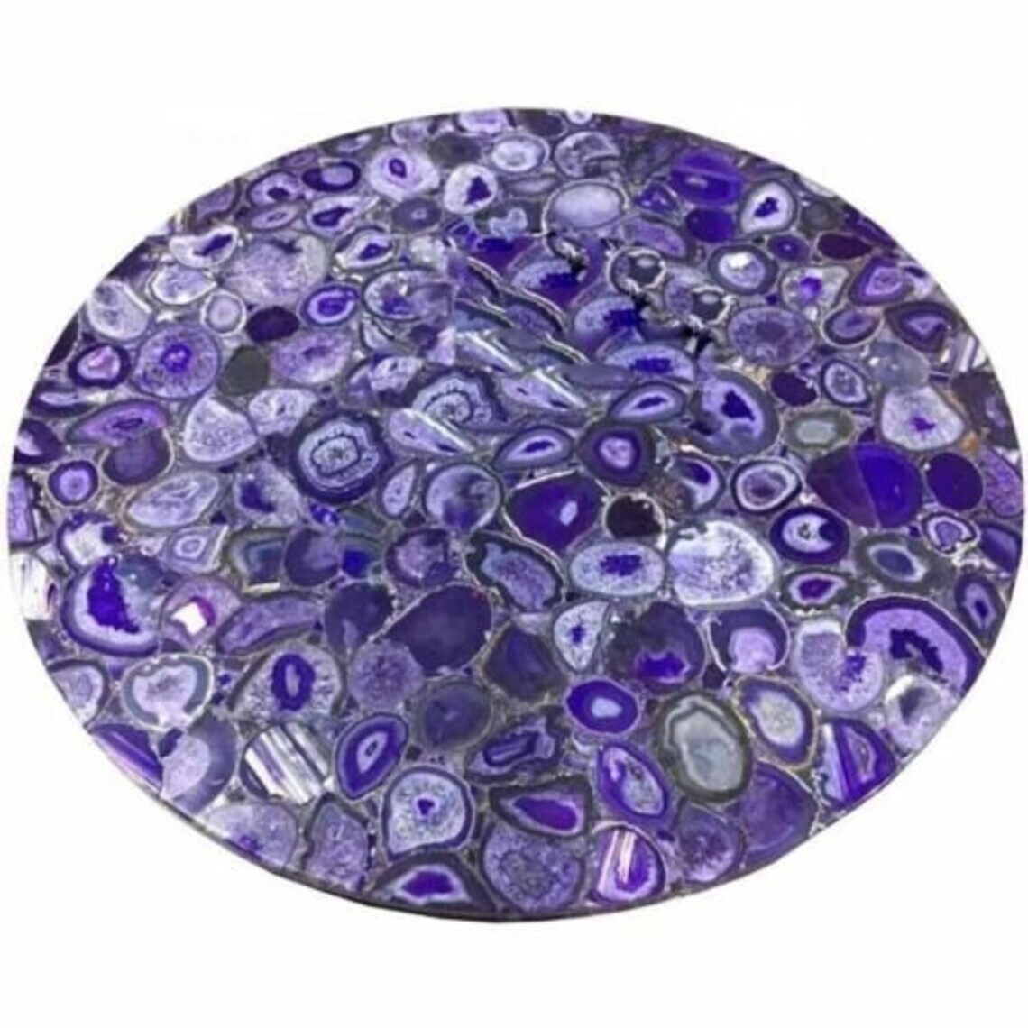 30″x30″ Purple Agate Table, Agate Table , Agate Countertop, Round Agate Table