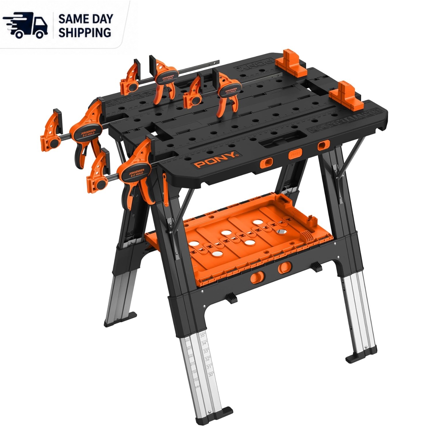Height Adjustable Portable Workbench & Sawhorse – Perfect for Every Project