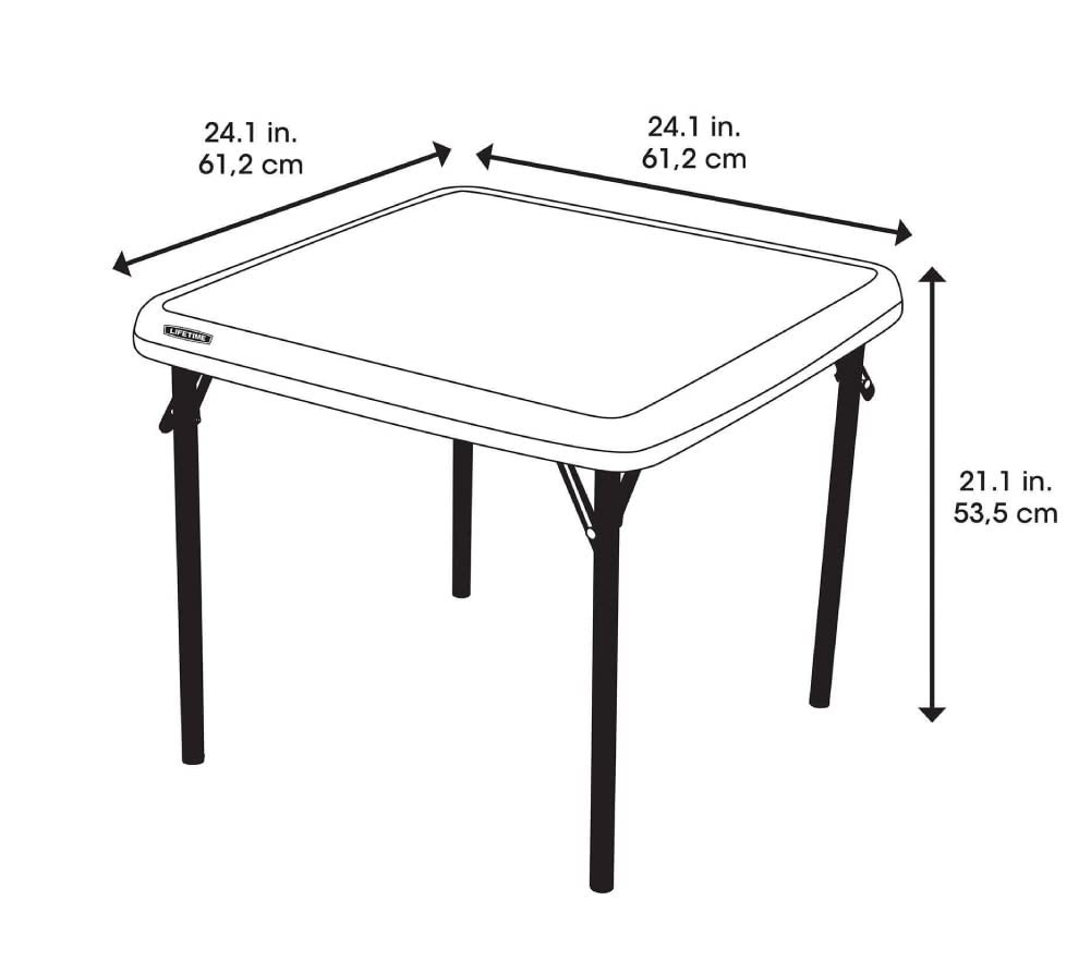 80425 Kids Folding Table, Almond, 24″