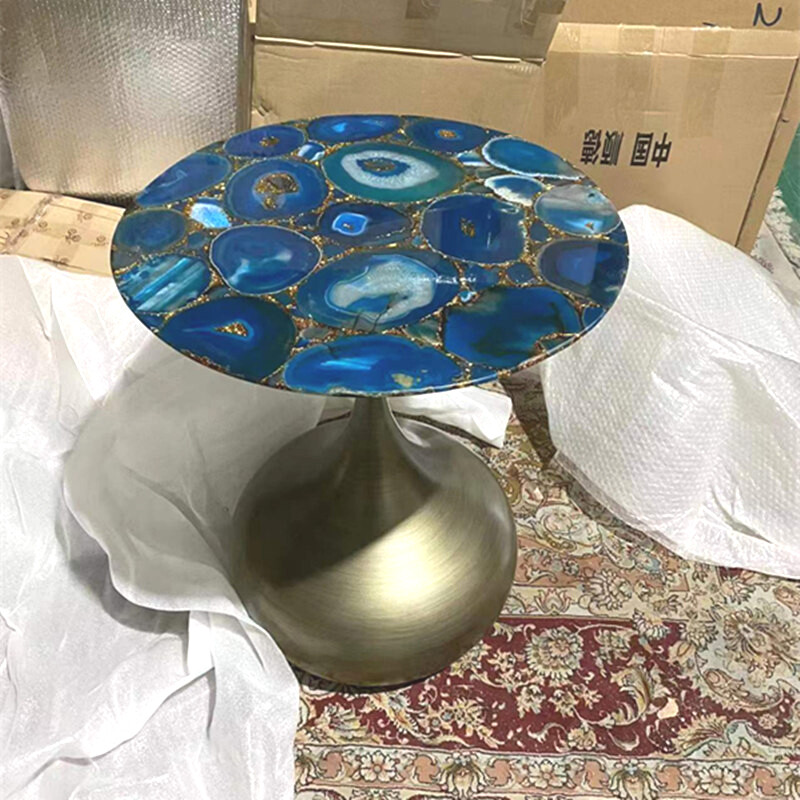 Blue Agate Stone Table Top, Coffee Table , Center Table, Dinning Table Home Deco